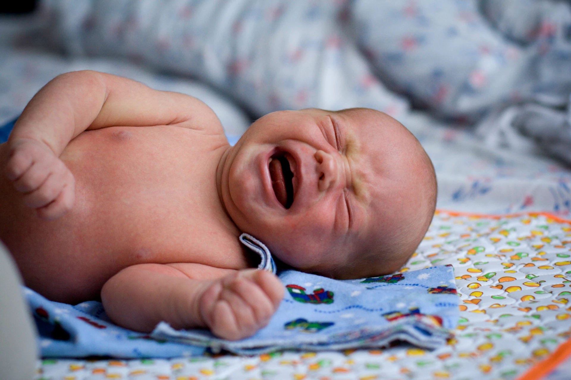 Newborn baby crying