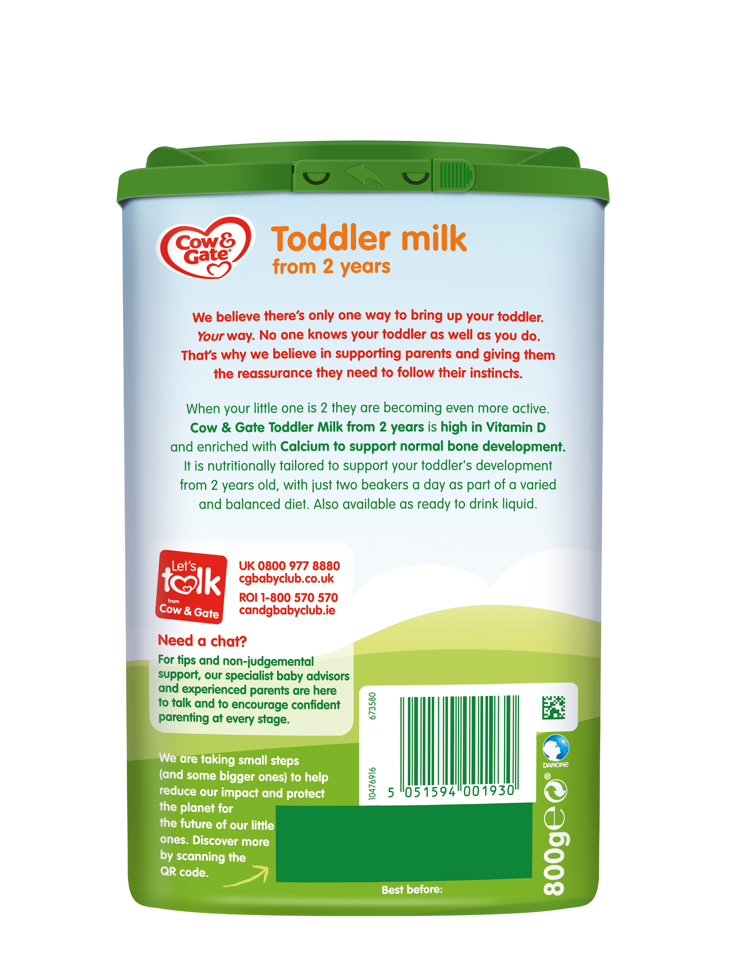 Cow & Gate Stage 4 Toddler Milk Powder 800g